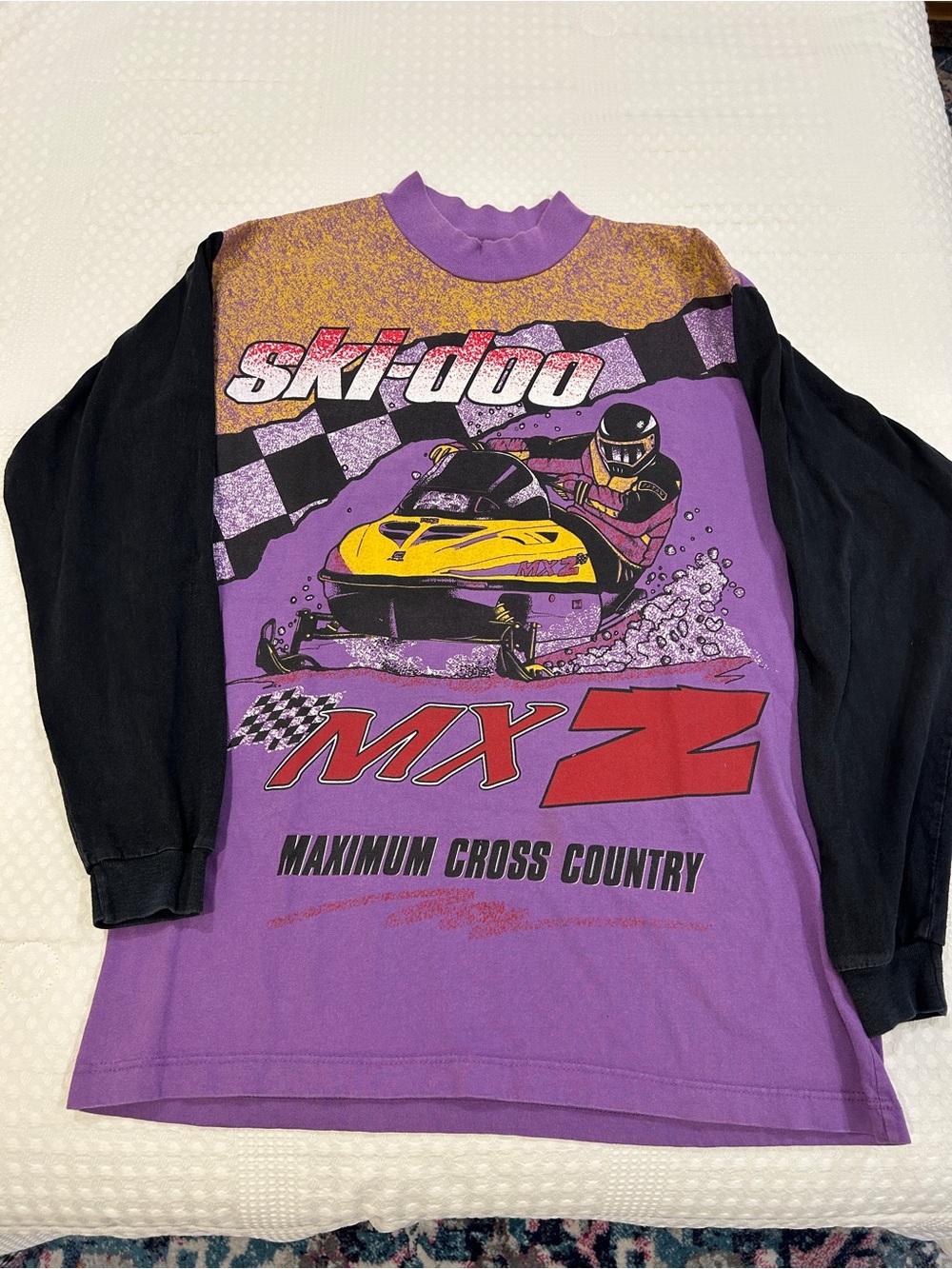 Vintage Ski-doo, Purple & Black MXZ Long Sleeve Graphic Shirt